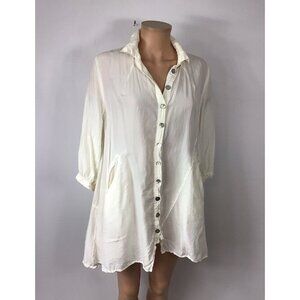 Working Overtime Silk Blouse Tunic Womens 1